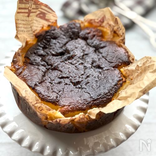 生クリーム不使用!ヨーグルトでさっぱり!バスクチーズケーキ
