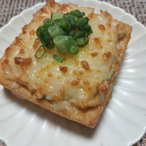 よっこの作ってみた!投稿(副菜に♪おつまみに♪ピリ辛ツナマヨ厚揚げ)