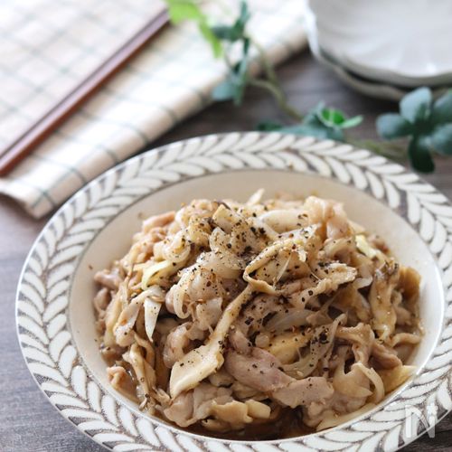 【豚肉と新玉と舞茸のオイポン炒め】ご飯が進む簡単おかず♪