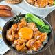 【やみつき‼︎とろっと照り焼きチキン丼♪卵黄のせ】ランチにも