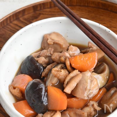 人参と鶏肉のこってり煮物【作り置き】