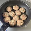 梅しそささみとカリカリチーズの丸め焼きの工程4