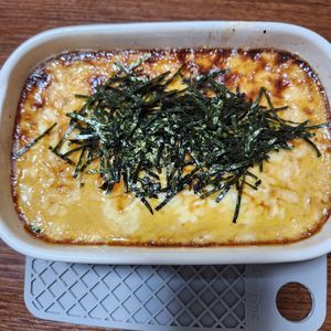 とももの作ってみた!投稿(トースターで簡単♪豆腐明太のふわふわ卵焼き)