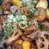 あけみの作ってみた!投稿(『れんこんとさつまいもと豚肉の甘辛ごま絡め』ご飯に合う♬)