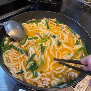 1095062の作ってみた!投稿(ラクうま♡ワンパンチゲ風うどん🍲)