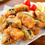 【かぼちゃの唐揚げ】甘み引き立つ！カリッとほくほく♡