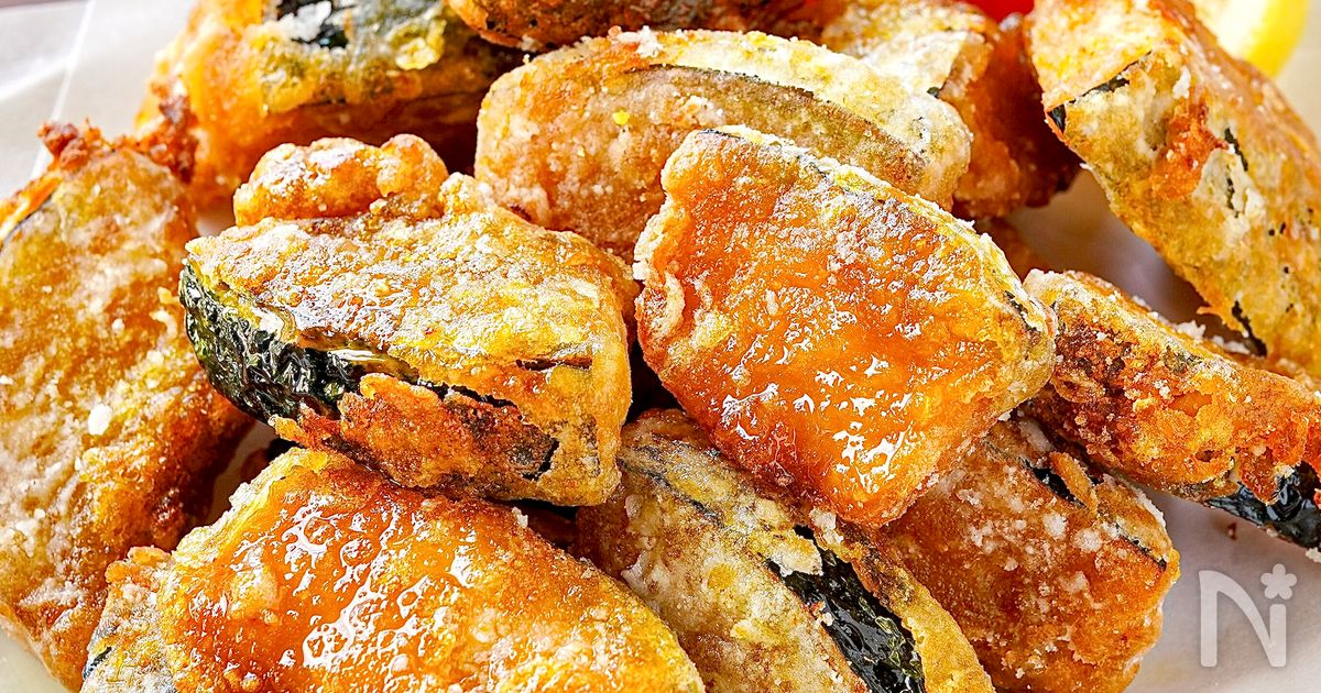 【かぼちゃの唐揚げ】甘み引き立つ！カリッとほくほく♡
