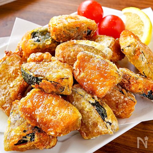 【かぼちゃの唐揚げ】甘み引き立つ!カリッとほくほく♡