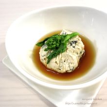 レンジde簡単♡お豆腐と鶏ひき肉の茶巾蒸し♡
