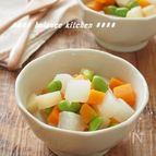 出汁不要！野菜嫌いっ子にも。さいころ根菜の白煮