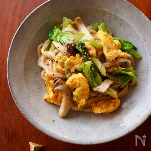 【春キャベツのオイスター焼きうどん】包丁いらず10分で完成！