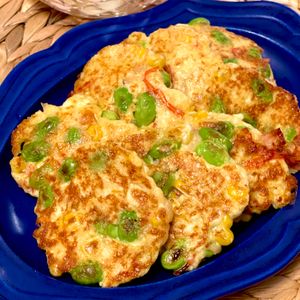 michuの作ってみた!投稿(ポリ袋で混ぜて焼くだけ♡【枝豆コーンのふわもち豆腐揚げ】)