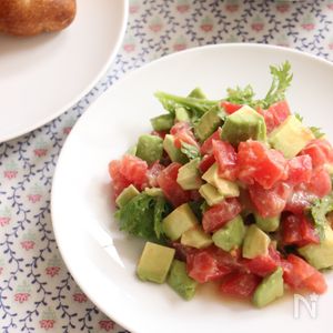 フレッシュトマトのワサビ菜のワカモレ
