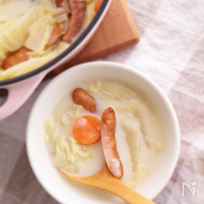 野菜の旨みを閉じ込めたミルクスープ