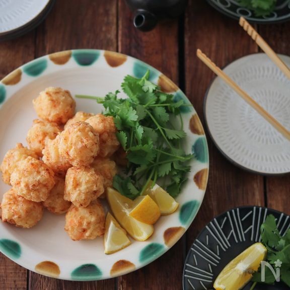 ふんわり海老団子。