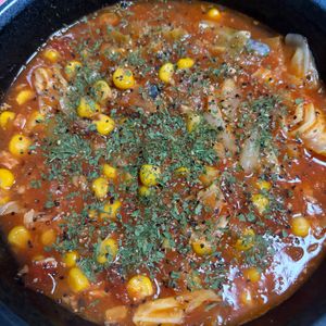 ゆっこの作ってみた!投稿(【12kgやせた管理栄養】おかずスープ♡サバ缶ミネストローネ)