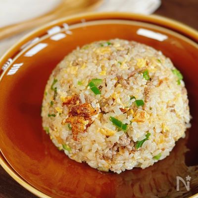 【ひき肉バターチャーハン】コクうま、やみつき！