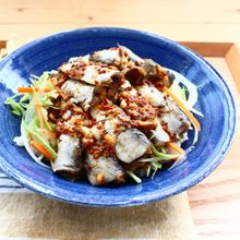 おとなのオイルサーディン丼【お魚タンパク＋野菜もたっぷり】