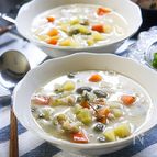 腸内を労わる★野菜と蛤の旨味を包んだクリーミーなチャウダー