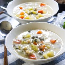 腸内を労わる★野菜と蛤の旨味を包んだクリーミーなチャウダー