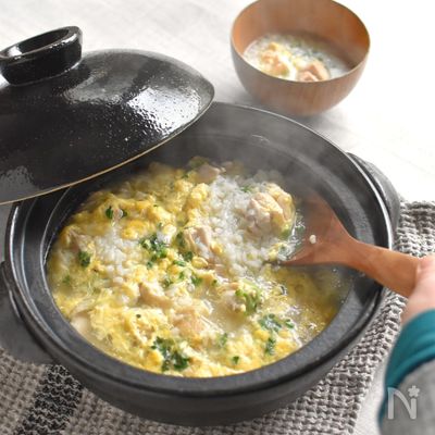 ととのう!親子ぞうすい*鶏ダシ染みる~♪