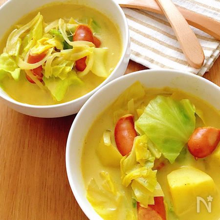 具沢山あったかスープ お野菜とソーセージのカレー豆乳スープ By ともきーた 伊藤 智子 レシピサイト Nadia ナディア プロの料理家のおいしいレシピ