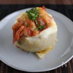 イベリコハムをのせた里芋のオーブン焼き