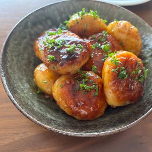 こむぎの作ってみた!投稿(もちもち！甘辛【じゃがいも餅】)