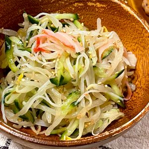 michuの作ってみた!投稿(もやしとカニかまのコンソメサラダ【作り置き】)