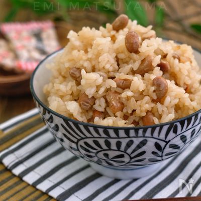 *節分の豆で炊き込みご飯*