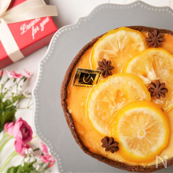 生チョコ入り！柚子チョコフロマージュタルト