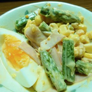 viviの作ってみた!投稿(アスパラと卵のマヨサラダ)