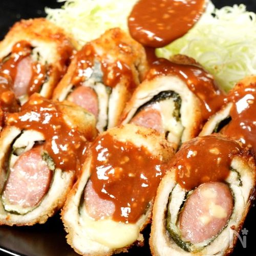 ウィンナーをささみで巻くのがウマイ『悶絶揚げないささみカツ』