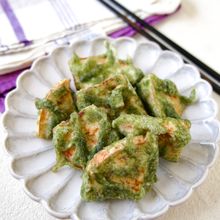 白茄子ののり塩天ぷら