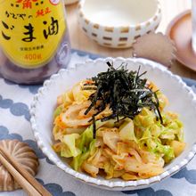 ５分で完成！『韓国風♪キャベツとちくわとキムチの和え物』