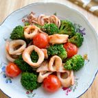 イカと野菜のコチュジャン炒め