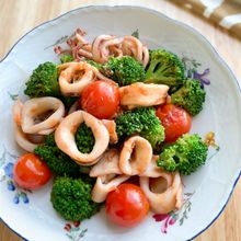 イカと野菜のコチュジャン炒め
