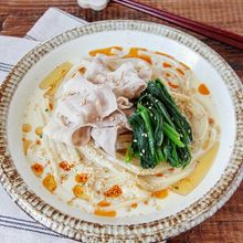暑い季節に食べたい♪豚しゃぶ豆乳うどん