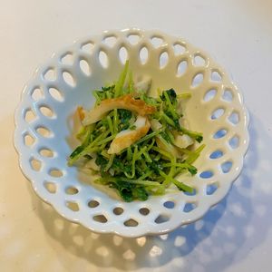 みわの作ってみた!投稿(お手軽・簡単♩豆苗とちくわのナムル)