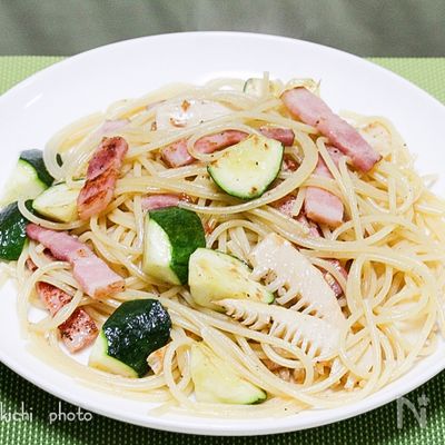 ズッキーニと筍のパスタ