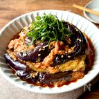 レンジで5分！【なすとツナの旨辛和え】とろとろなすが絶品♪