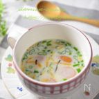 2分で完成♬オーツミルクのお手軽スープ！栄養と旨味たっぷり☆