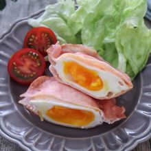 お手軽ハムエッグ♩レンジで簡単!爆速!ズボラおかず!お弁当に