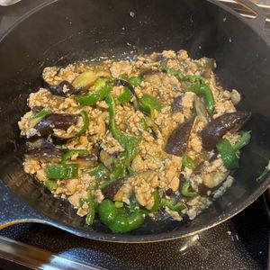 1169387の作ってみた!投稿(【茄子とピーマンのとろ旨ひき肉炒め】とろとろ♪ご飯がすすむ！)