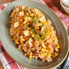 家族が喜ぶ！【とうもろこしとベーコンの香ばし炒飯】