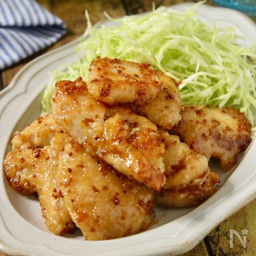 鶏むね肉で！ハニーマスタードチキン
