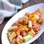鶏肉と長ねぎの味噌マヨソテー