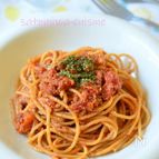 【イワシのトマトソースパスタ】缶詰で簡単！濃厚トマトソース★