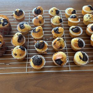 こむぎの作ってみた!投稿(米粉のチョコチップバナナマフィン)