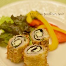 海苔と大葉とチーズの渦巻きカツ